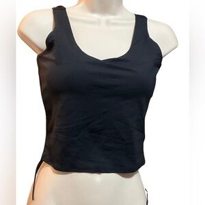 Longline Sports Bra Crop Tank Black size 8 NWT Athletic athleisure boutique swim